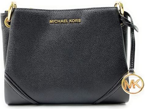 black michael kors bag crossbody|Michael Kors triple compartment bag.